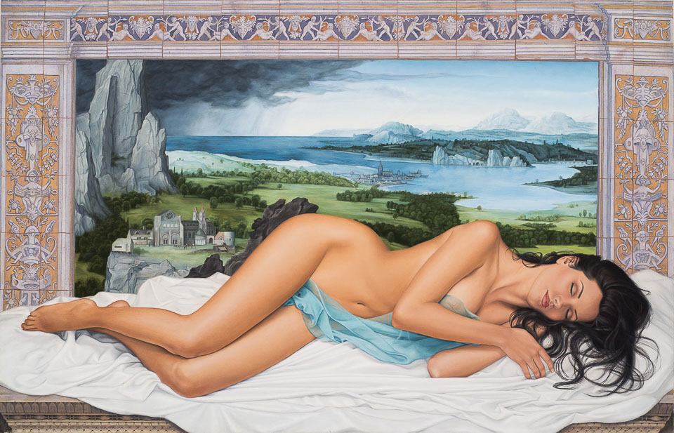 Natasha'98, 1998, oil on linen, 36 x 56 in